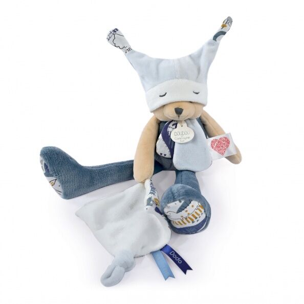 Doudou et compagnie - Les Petits fûtés - Doudou Boule Souris blanc rose Doudou et compagnie - Les Petits fûtés - Doudou Boule Souris blanc rose